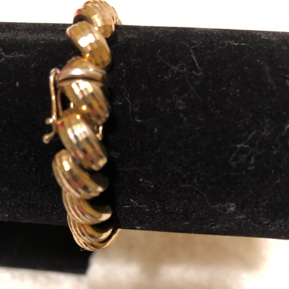 Gold Tone Stainless Steel Bracelet - Picture 8 of 8